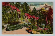 Washington D.C. Franciscan Monastery Grotto, Statue Garden Vintagec1946 Postcard picture