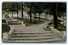 c1910s Entrance To Capitol Park Stairs Scene Harrisburg Pennsylvania PA Postcard picture