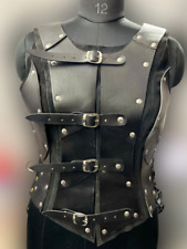 Medieval leather armour for warrior, Viking Style overbust corset, picture