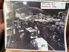 Dramatic Action Photo 1959 Chicago Fire Police Department Huge Commercial Fire picture
