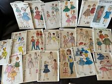 Lot of 19  Vintage Childrens Sewing Patterns 1940s 1950s 1960s picture