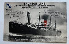 ca 1900s Ship Postcard Thomson Line Twin Screw Steamer Tortona Montreal & London picture