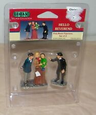Lemax 2000 Village Collection Hello Reverend  Figurines 2 Pc.  Set New Sealed picture