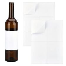 20 Sheets/100pcs Blank Wine Label 2 Sizes Matte White Label Sticker Adhesive ... picture