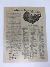 Early 1900's Masonic Speeches Books Order Form Catalog Brochure Freemasonry picture
