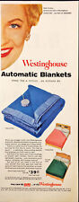 1954 Westinghouse Automatic Blankets Vintage Print Ad Sleep like a Million picture