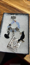 Witchy Pagan Witch Hat Crow Book Charm Necklace picture