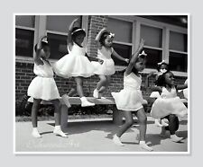 Little Girls' Dance Group by Gordon Parks c1940s - Vintage Photo Reprint picture