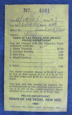 1965 Las Vegas New Mexico Police Department Parking Meter Violation Ticket picture