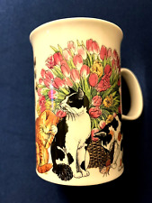 Vtg Dunoon SOPHISTICATS Cats 8oz. Coffee Mug Fine Bone China-S Scullard-England picture