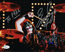 ERIC SINGER HAND SIGNED 8x10 COLOR PHOTO       KISS DRUMMER      TO MIKE     JSA picture