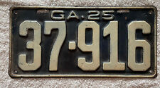 Good Solid Original 1925 Georgia license plate.  See My Other Plates picture