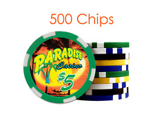 500 Custom Poker Chips : Both sides printed in Full Color with your designs  picture