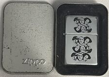 ZIPPO 1998 THREE STOOGES MULTIPLE POLISHED CHROME LIGHTER SEALED IN BOX c501 picture
