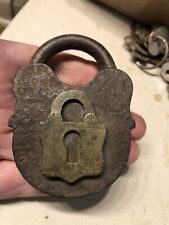 Antique PADLOCK on Lock Keyway No Key Padlock Is Locked Good Condition Nice One picture