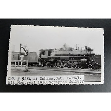 VTG Steam Locomotive Photo CNR#5284 @ Oshawa Ontario, Canada c1943 picture
