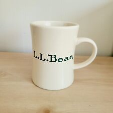L.L. Bean Cream Green Logo Tall Coffee Diner Style Mug Coffee Cup picture
