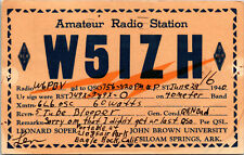 1940 W5IZH John Brown University Arkansas Ham Radio Amateur QSL Card Postcard picture