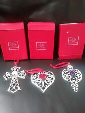 Lenox Bejeweled Ornaments Silverplated . New In Box.(3 Pieces) picture