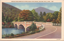 Postcard Bridge Deerfield River Charlemont Mohawk Trail Massachusetts MA picture