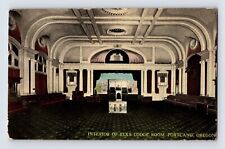 Postcard Oregon Portland OR BPOE Elks Lodge Interior 1910s Unposted Divided Back picture