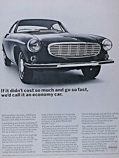 1967 VOLVO P1800S Vintage Too Fast For Economy Car Original Print Ad 8.5 x 11