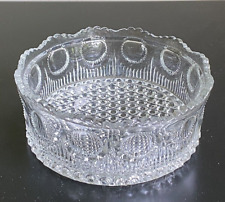 Antique U.S.Glass Clear MANHATTAN Straight Edge Bowl 4-3/4