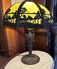 Antique Carl Conrad & Co. Slag Glass Table Lamp Art Deco Restoration picture