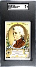 1893 Wolfgang Amadeus Mozart Rookie RC Card Victorian LIEBIG EXTRACT SGC 2 picture