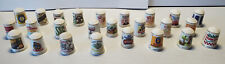 Vintage Advertising Thimbles Franlin Mint 1980 Lot of 25 With Some Papers picture