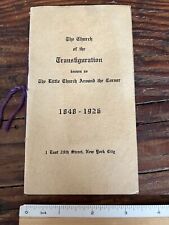 1926 The Church of the Transfiguration Booklet - New York City picture