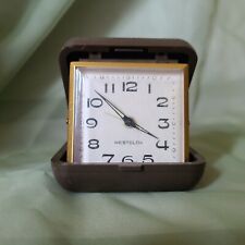 Vintage Westclox Folding Portable Travel Alarm Clock - Brown picture