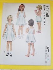 Vtg McCall 1951 Sewing Pattern Childs Slip Panties Size 2 Cut Well Preserved picture
