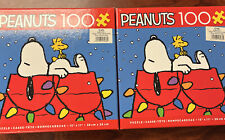 Peanuts Snoopy & Woodstock 100 Piece Christmas Puzzle Ceaco Brand New 2 Pack picture