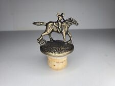 Blanton’s Bourbon Whiskey Cork Bottle Stopper w/Race Horse & Jockey Letter 'S' picture