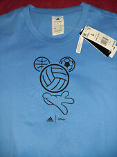 Disney Shirt Adidas Mens Large Light Blue Mickey Mouse Sports Basketball Soccer picture