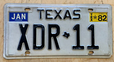 TXS JAN 1982 PASSENGER AUTO LOW NUMBER  LICENSE PLATE 