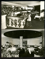 Two RPPC Restaurant Bar Villa Fontana Baja? CA Mexico Vintage Postcards R139 picture