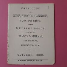 RARE 1888 catalogue GUNS SWORDS CANNONS EQUIPMENT  Military Goods  Brooklyn NY picture