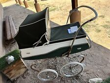 vintage antique baby pram carriage green Brand Grendron 1950's picture