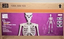 12 FT Foot Giant Skeleton, Animated LCD Eyes Halloween NEW. NO SHIPPING TO CALIF picture