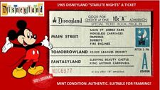 1965 Disneyland STARLITE NIGHTS A Ticket Mint Condition RARE - AUTHENTIC     M5 picture