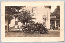 Street View of Home and Landscape RPPC Real Photo Postcard picture