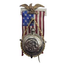 Antique Grand Army of the Republic GAR 1861-1865 Quoted Ribboned Pin Very Nice picture