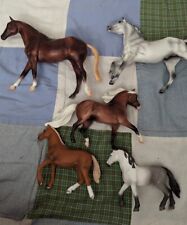 Lot of 3 Vintage Breyer Horses And 2 Schleich Horse Toy Figures picture