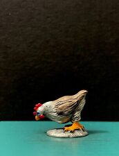 Image Pewter Chicken Hen Bird Farm Barn Animal Diorama Miniature Art Figurine picture
