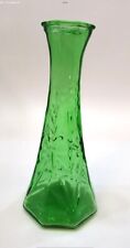 Hoosier  Glass Vase~Green~4063-B Starburst Pattern picture