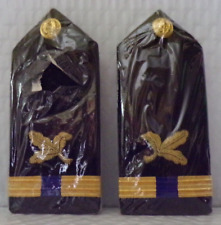 Vintage US Navy Warrant Officer's Shoulder Boards/ Supply Corps Ensign w/Box. picture