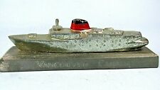 UNION STEAMSHIP VANCOUVER ADVERTISING PAPERWEIGHT VINTAGE METAL MODEL SHIP  picture