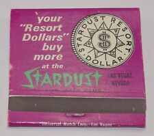 Stardust Hotel & Golf Las Vegas, NV Vintage Front Strike Matchbook Full Unstruck picture